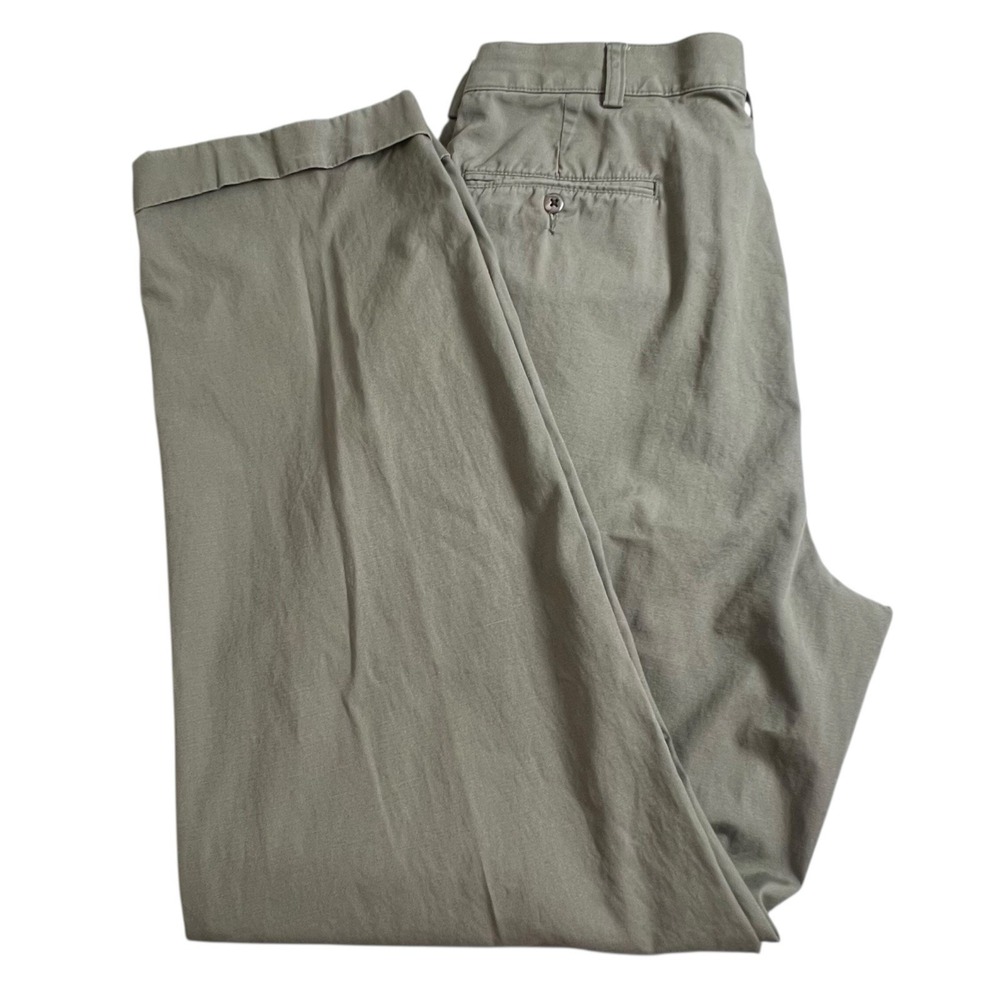 Polo Ralph‎ Lauren Mens 35X32 Brown Pleated Cuffed Straight Leg Chino Pants